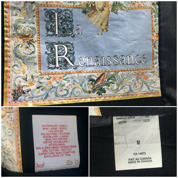 EX+ VTG 30s Style WOOL COAT Faux Fur Cuffs Oversize Collar Fit & Flare STUNNING - Picture 11 of 15